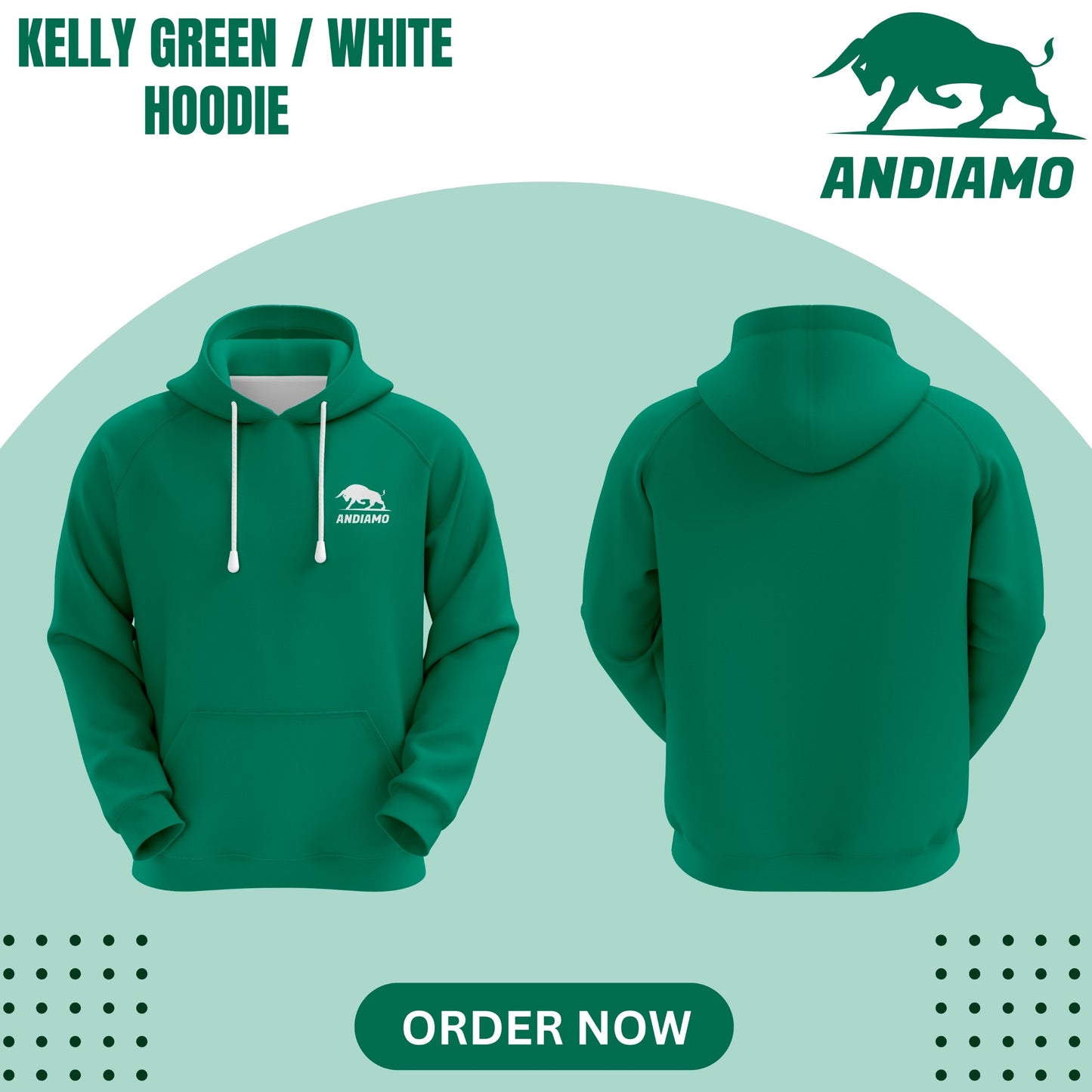 Kelly Green/ White Pull over