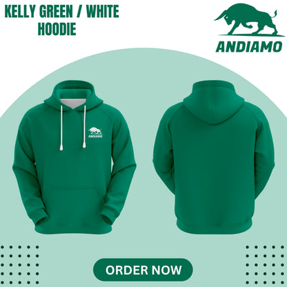 Kelly Green/ White Fleece Pull over
