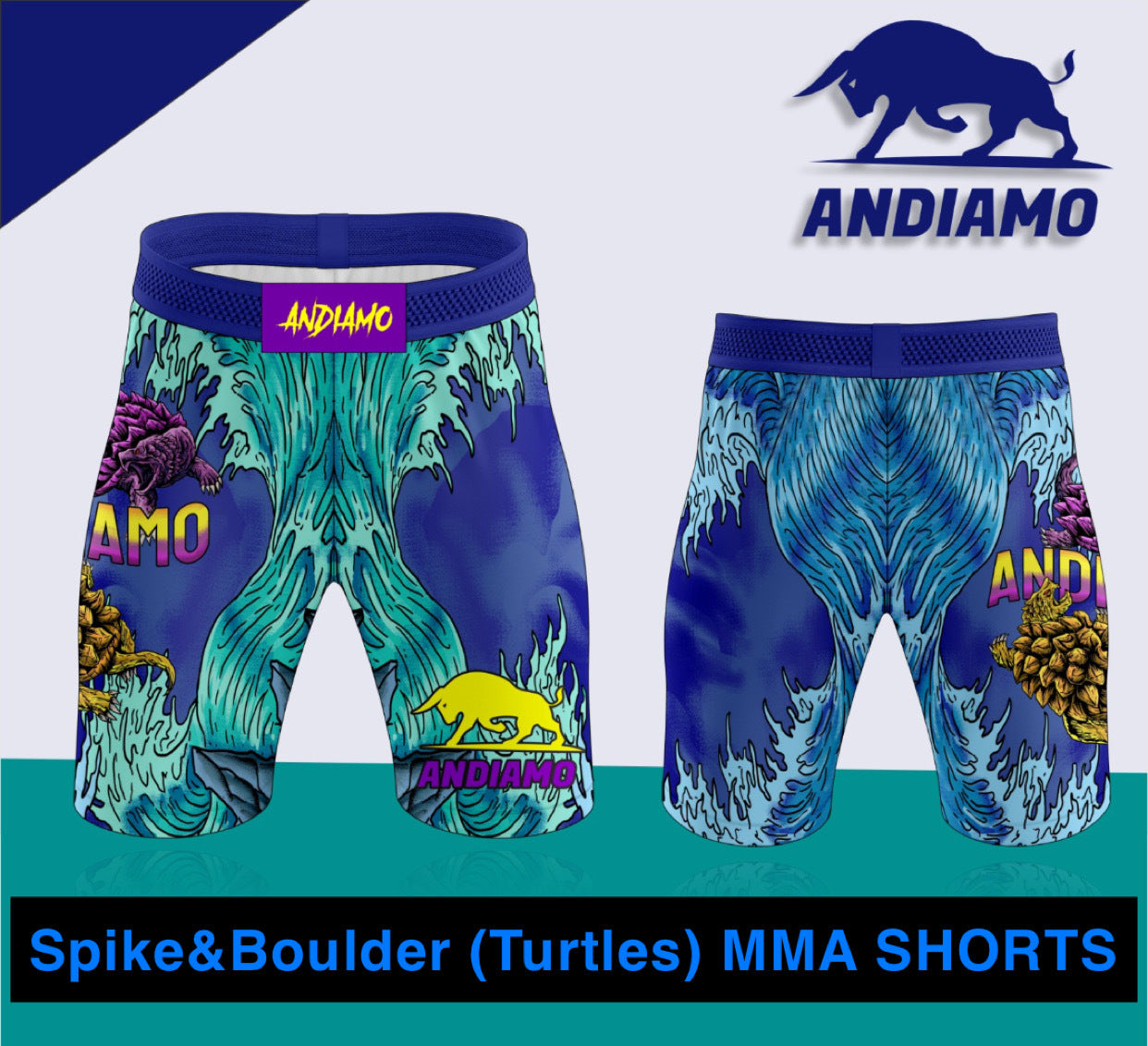 Spike & Boulder ( Turtles) MMA SHORTS